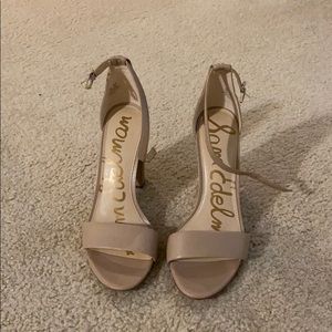 Sam Edelman Yaro ankle strap heel. Nude. Sz 9
